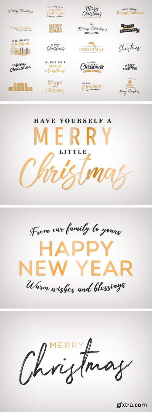 CM - Holiday Christmas Vector Text Set 2174146