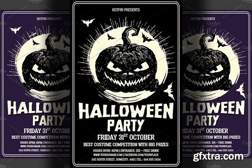 CM - Halloween Party Psd Flyer Template 1896930