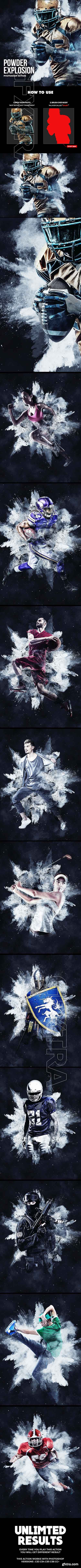 GraphicRiver - Powder Explosion Photoshop Action 21233661