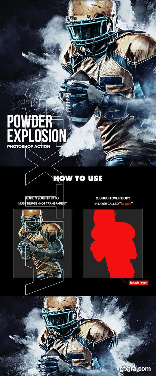 GraphicRiver - Powder Explosion Photoshop Action 21233661