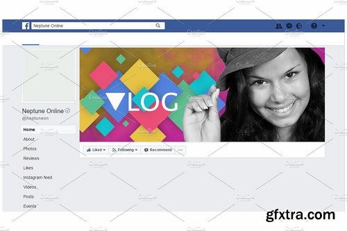 CM - Vlog hero facebook cover template 1896436