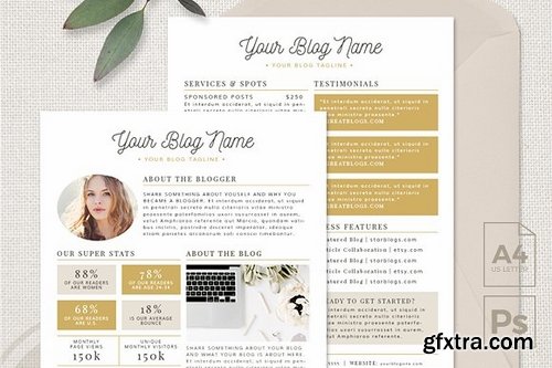 CM - Blogger Media Kit Template - 2 Page 1928875