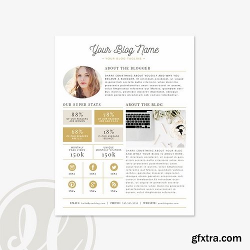 CM - Blogger Media Kit Template - 2 Page 1928875