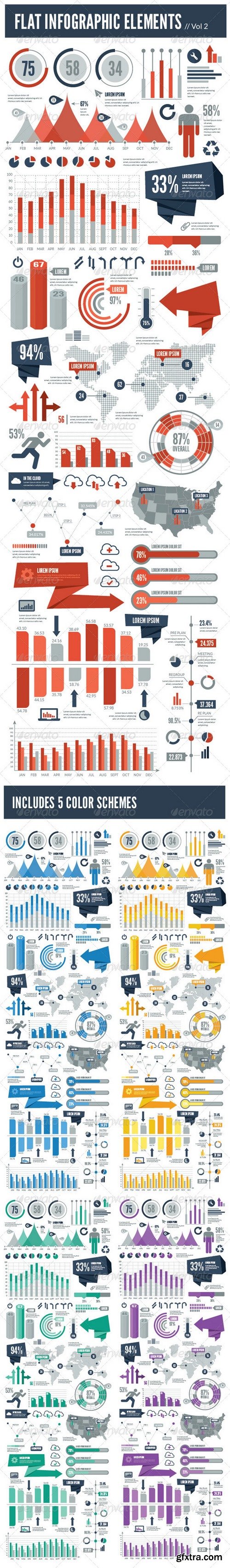 Graphicriver - Flat Vector Infographic Elements Vol 2 7703771