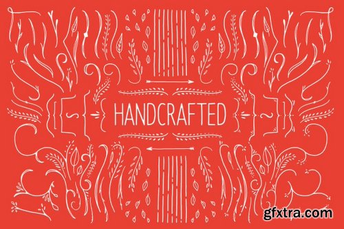 57 Handcrafted Fonts 230 Textures & 100s of Design Extras - 97 Fonts