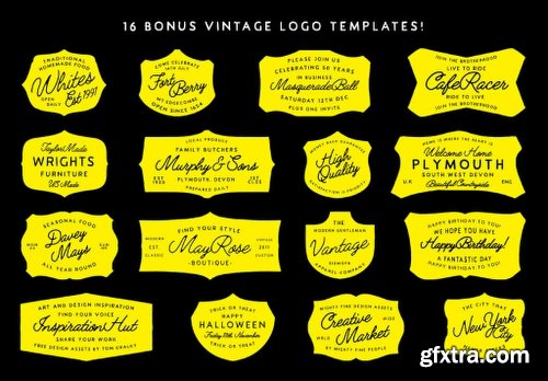 57 Handcrafted Fonts 230 Textures & 100s of Design Extras - 97 Fonts