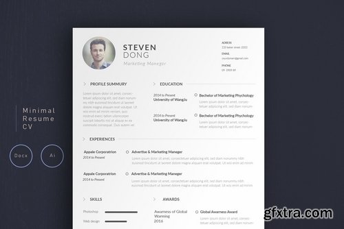 CM - Minimal Resume CV  Simple Edition 2186654