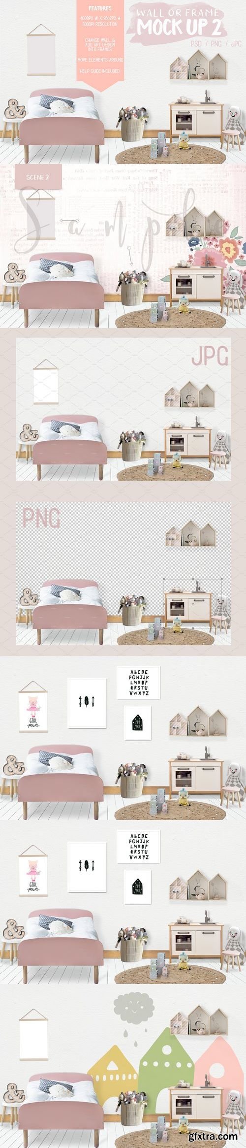 CM - Kids Room Wall/Frame Mock Up 2 1623802