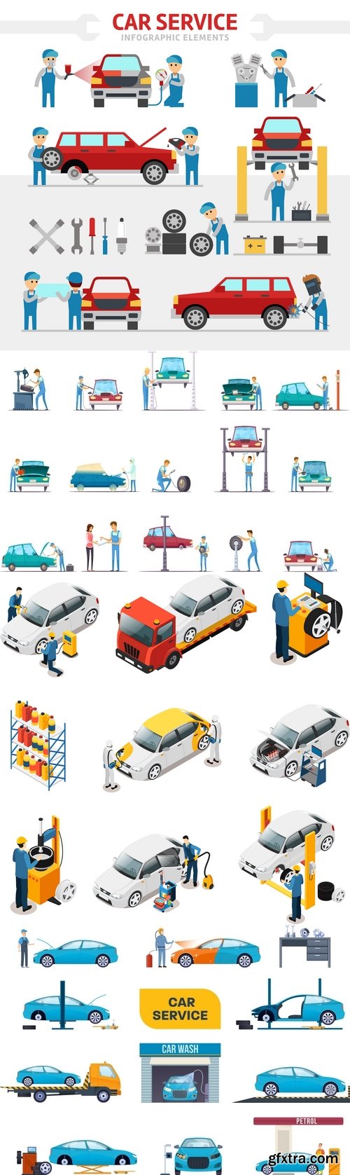 Vectors - Car Service Icons Mix 17