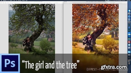 Complete post production workflow: from Lightroom to Photoshop - The girl and the tree (v2.4)