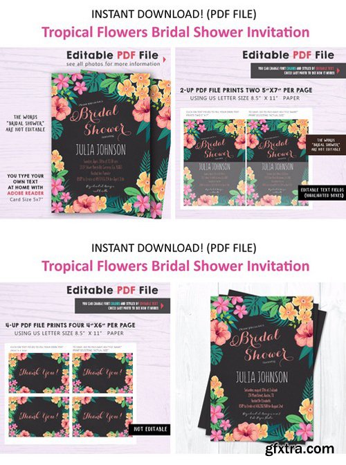 CM - Tropical Bridal Shower Invitation 2137124