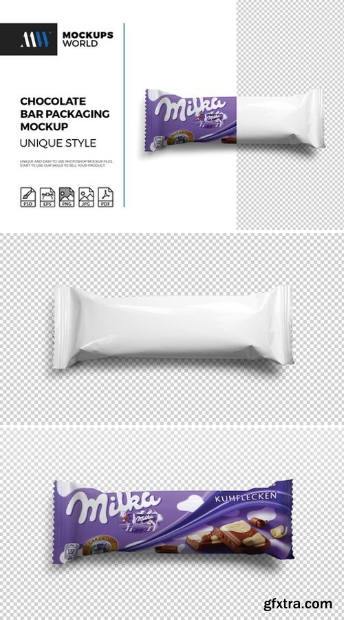 CM - Chocolate Bar Packaging Mockup 2137657