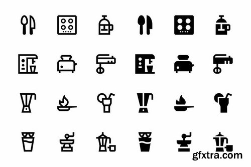 74 Food and Drinks Icons