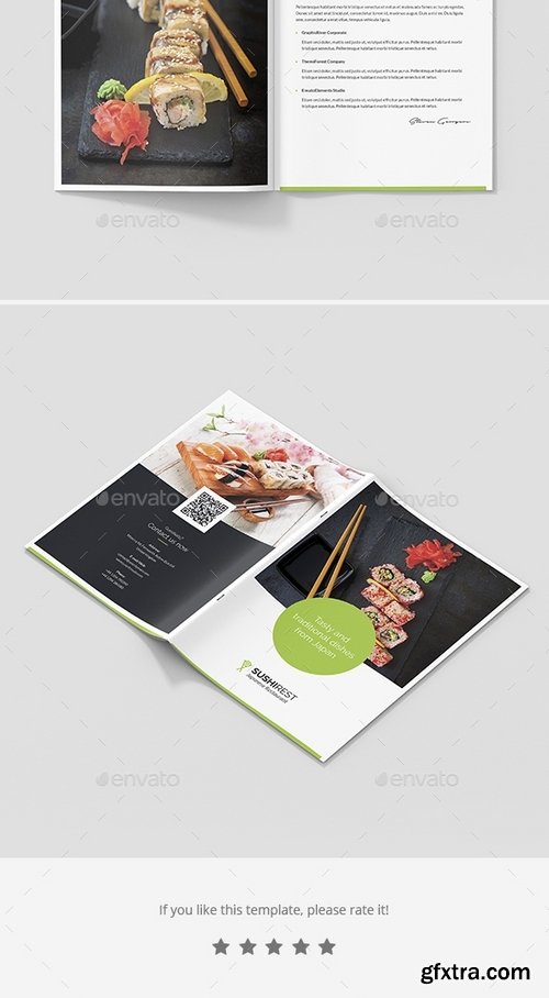 GraphicRiver - Mini Brochure – Sushi Restaurant A5 21261999