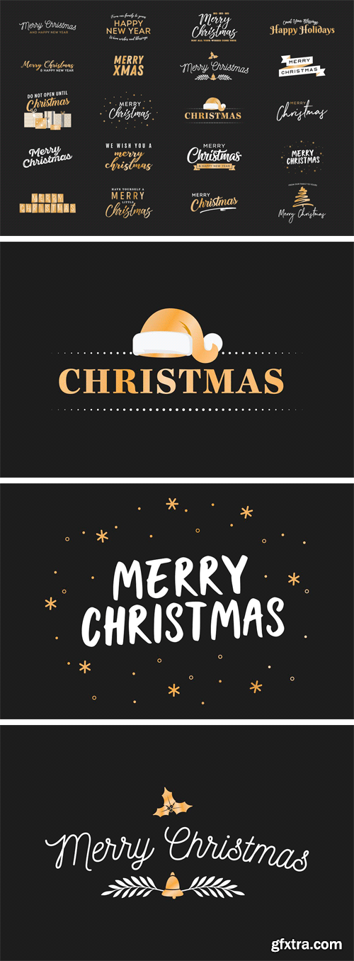 CM - Holiday Christmas Vector Text Set 2174228