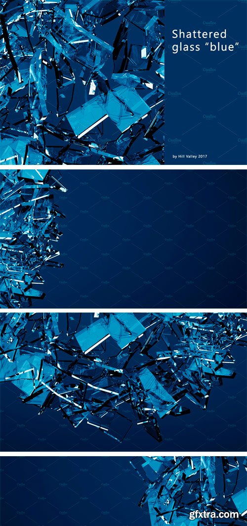 CM - Blue Shattered Glass - 6 Backgrounds 2164641