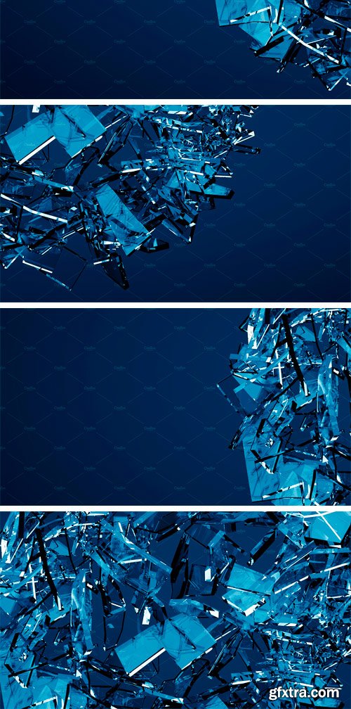 CM - Blue Shattered Glass - 6 Backgrounds 2164641