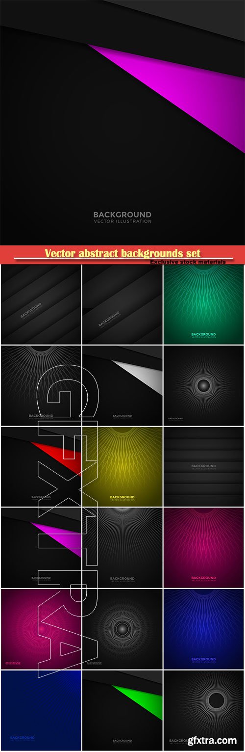 Vector abstract backgrounds set