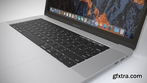 Apple MacBook Pro 3D Model for Cinema 4D