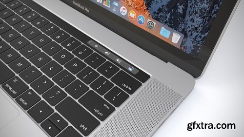 Apple MacBook Pro 3D Model for Cinema 4D