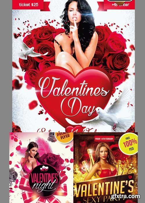 Valentines Day 3in1 V6 2018 Flyer Template