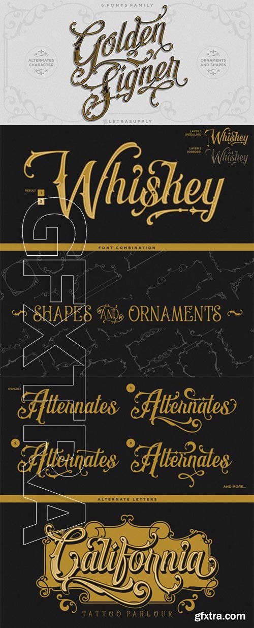 Golden Signer font family