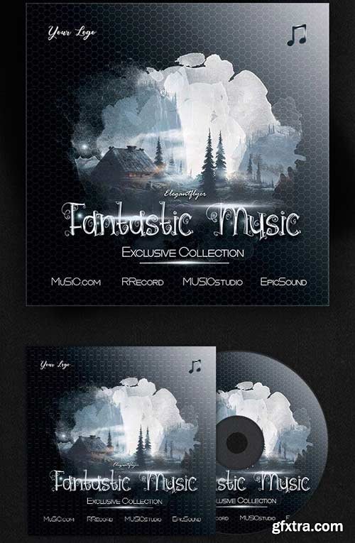 Fantastic Music  V1 CD Cover PSD Template