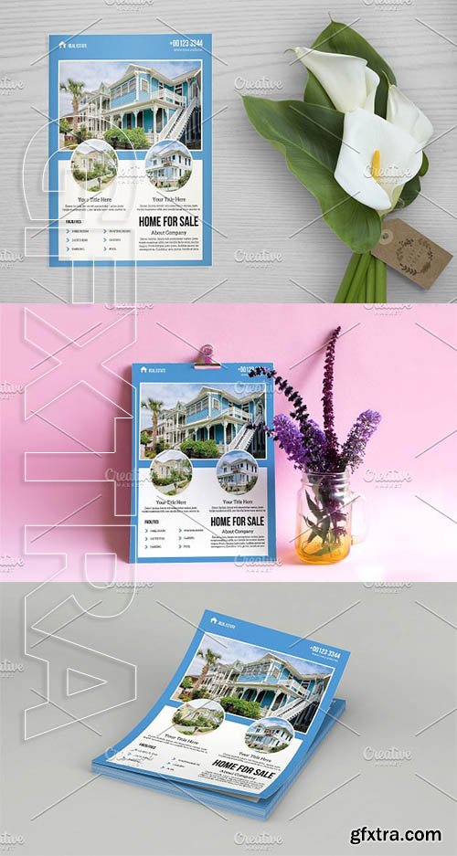 CreativeMarket - Flyer for Real Estate Company V650 1964488