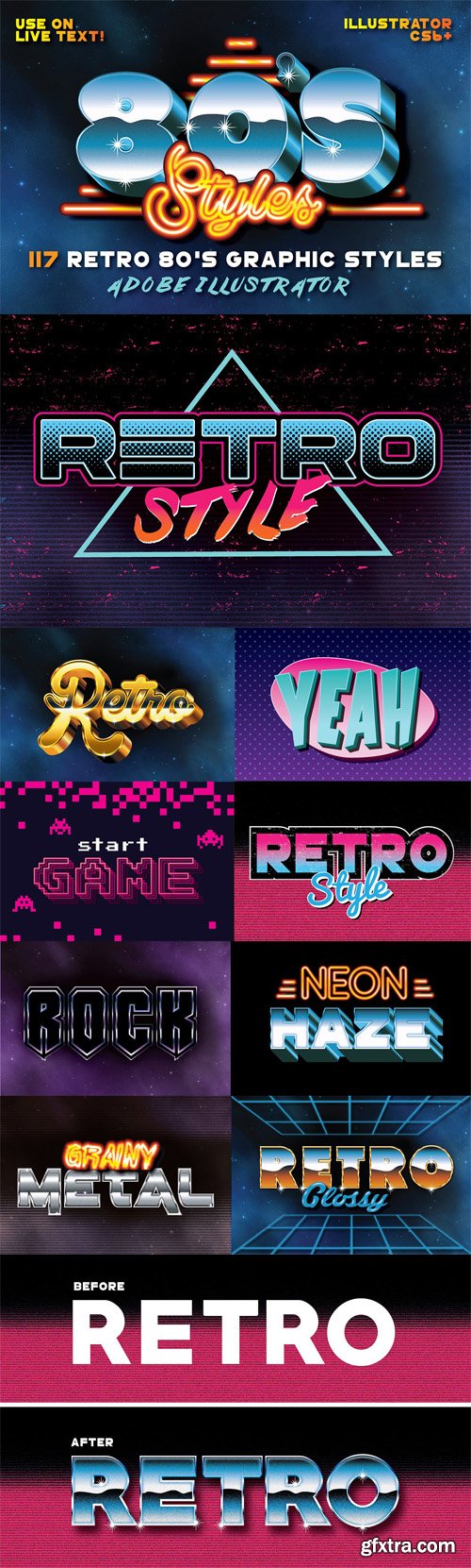 80's Retro Graphic Styles Vector - 117 Crazy Styles [Re-Up]