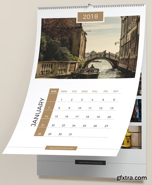 Wall Calendar PSD Mockup Template