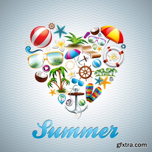 Summer Design Elements Collection #1, 25xEPS