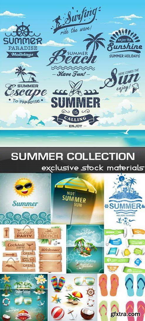 Summer Design Elements Collection #1, 25xEPS