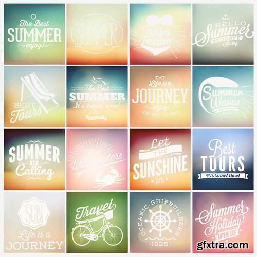 Summer Design Elements Collection #1, 25xEPS