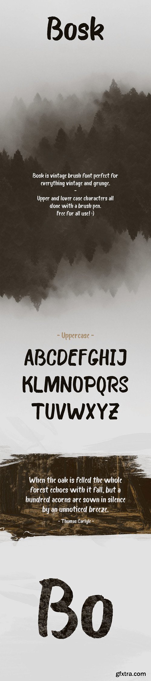 Bosk Brush Font