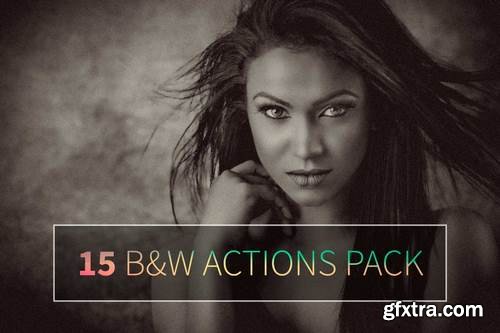 15 B&W Actions Pack