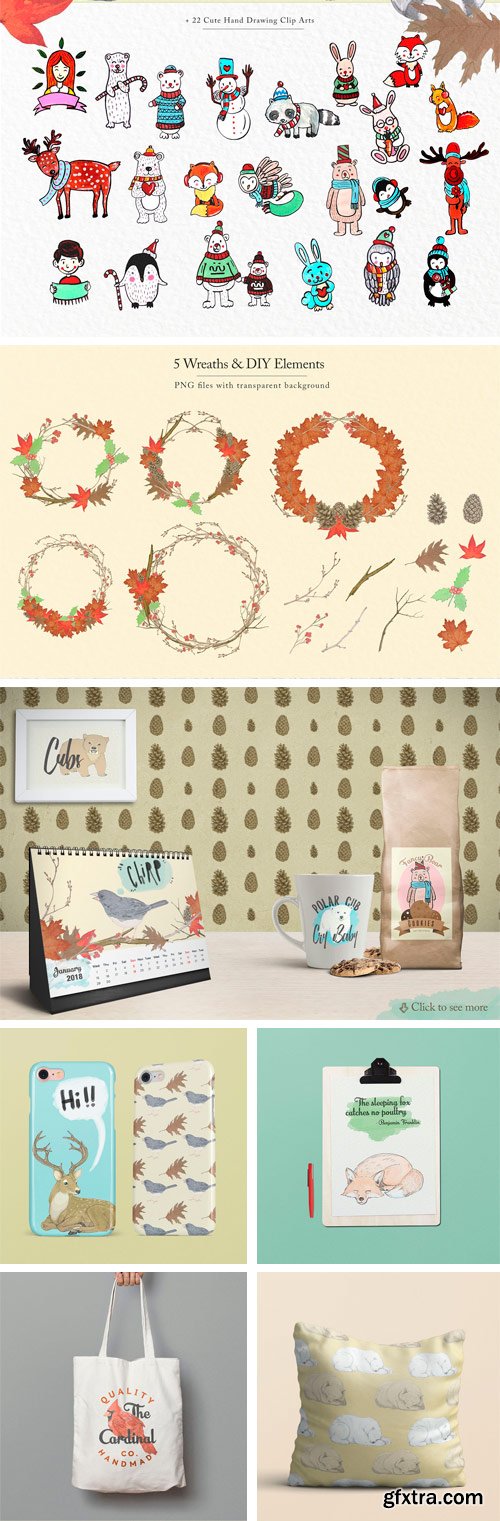 CM - Winter Animals & Graphic Set 2148952