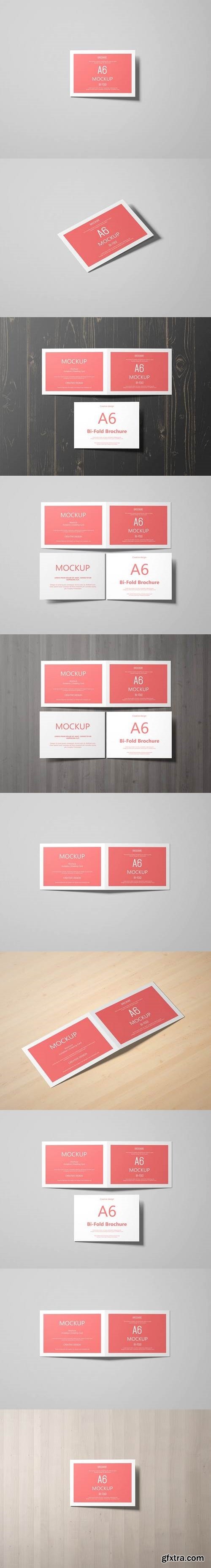 A6 Landscape Greeting Card Invitation Mockup Set 2