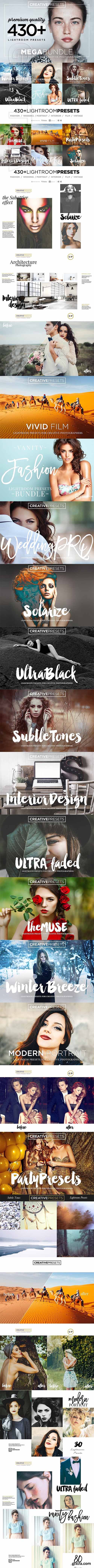 CreativeMarket - 430+ LIGHTROOM PRESETS BUNDLE 2210409