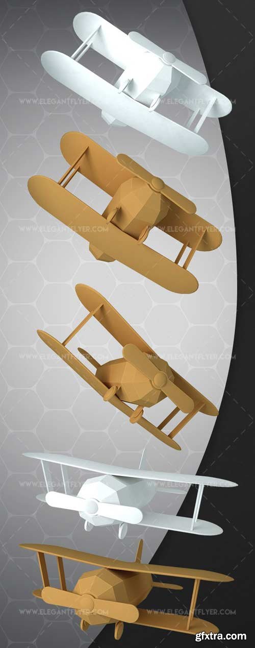 Cartoon Plane V1 Premium 3d Render Templates