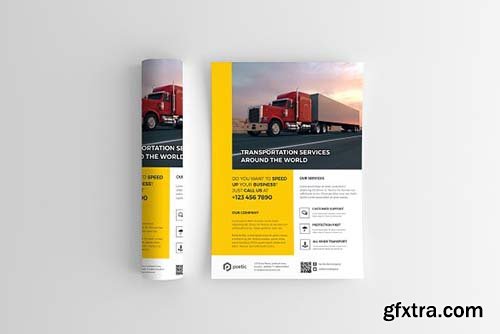 CreativeMarket - Logistics Flyer 2219061