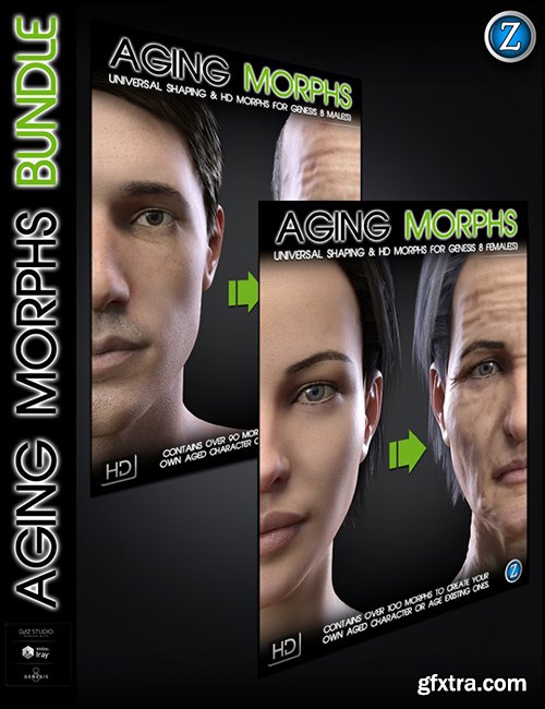 Aging Morphs Bundle for Genesis 8 Female(s) and Male(s)