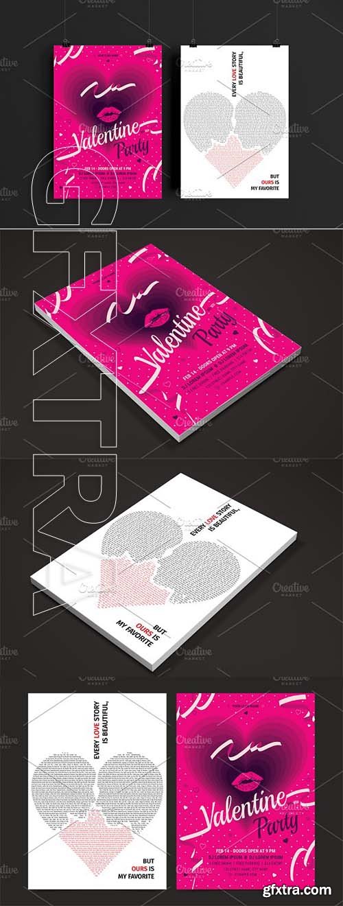 CreativeMarket - Valentines Day Flyers 2219392