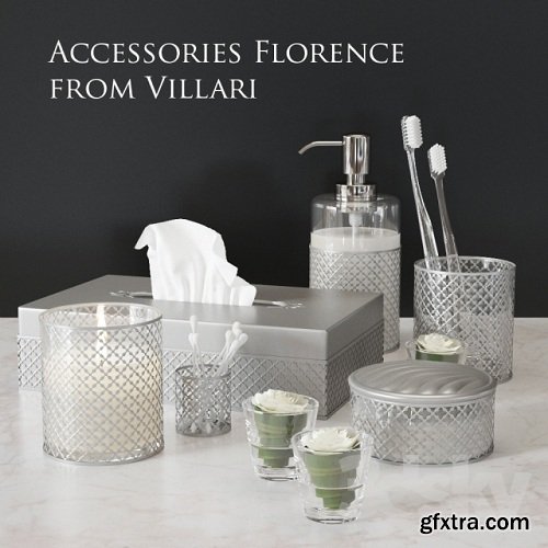 Set of luxury accessories for the bathroom from Florence Villari