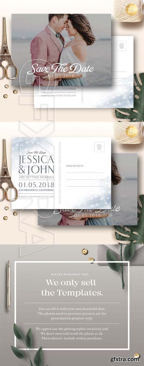 CreativeMarket - Save The Date Card SD002 2218852