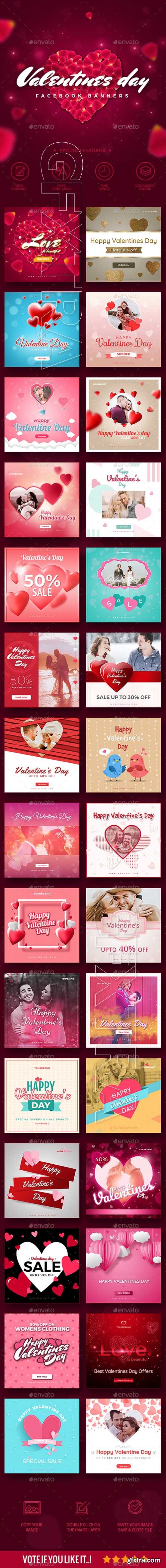 GraphicRiver - 30 Valentines Day Instagram Promotion Banners 21276406