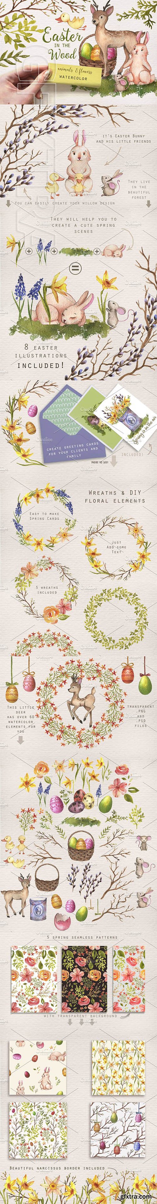 CreativeMarket - Easter in the Wood 2219984