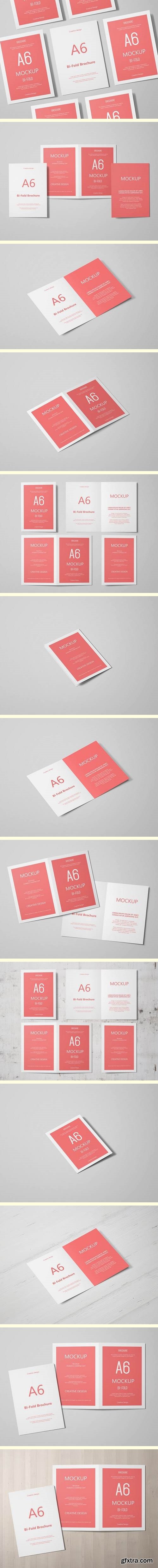 A6 Portrait Greeting Card Invitation Mockup Set 2