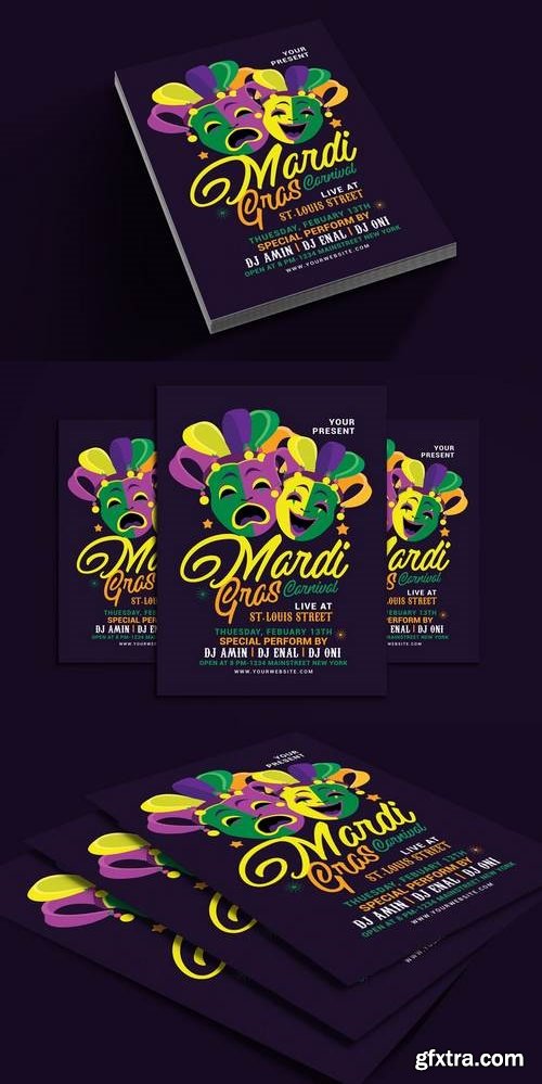 Mardi Gras Carnival Flyer