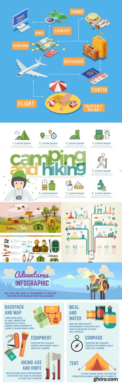 Vectors - Travel Infographics Set 20