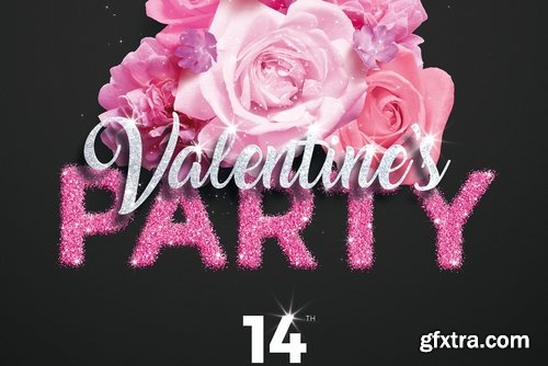 CM - Valentine\'s Day Party Flyer Template 2207189